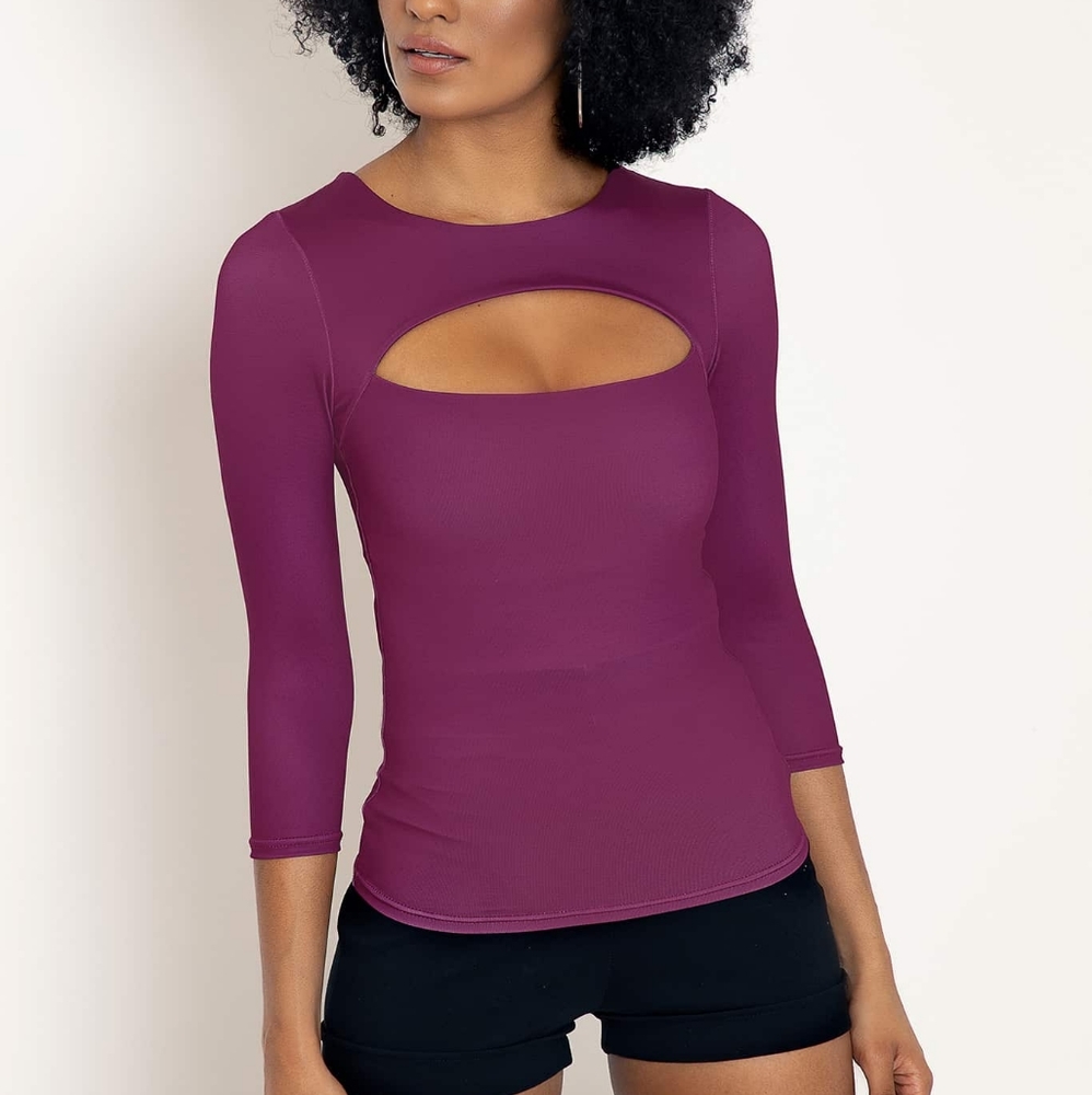 Matte Magenta Peephole Top - LIMITED